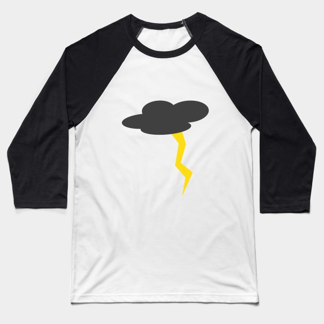 Thundercloud Lightning Baseball T-Shirt by skauff